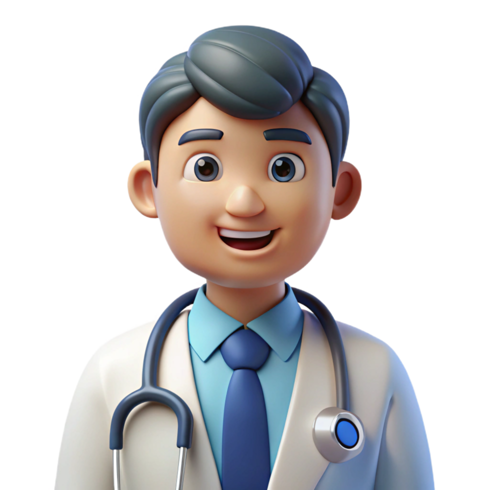 spectacular celebrated Doctor with stethoscope NO BACKGROUND with Transparent Background. png