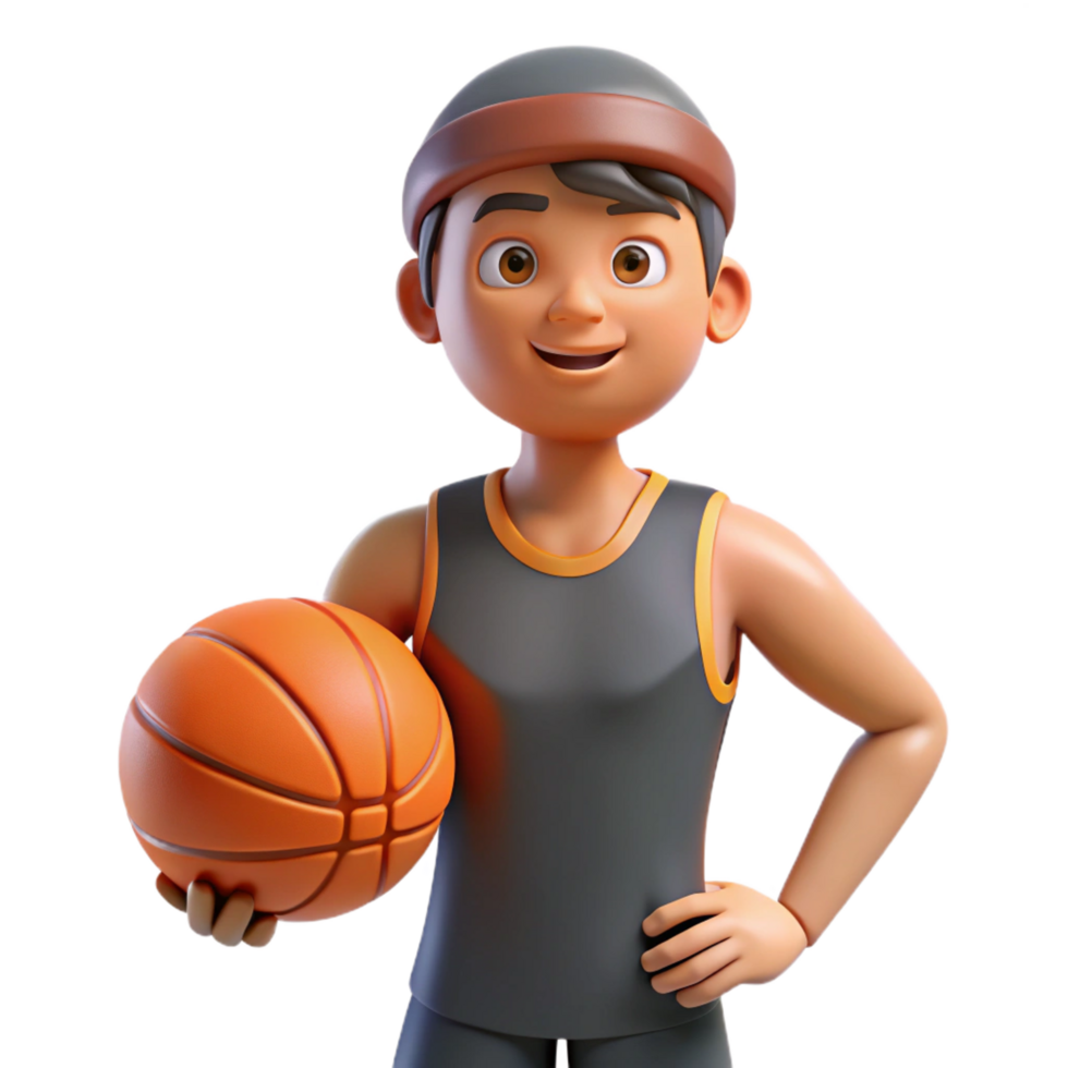 picturesque signature Athlete holding a basketball NO BACKGROUND with Transparent Background. png
