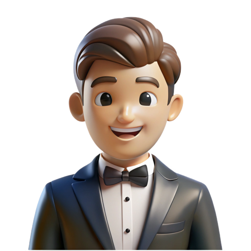 striking signature Groom in a tuxedo NO BACKGROUND with Transparent Background. png