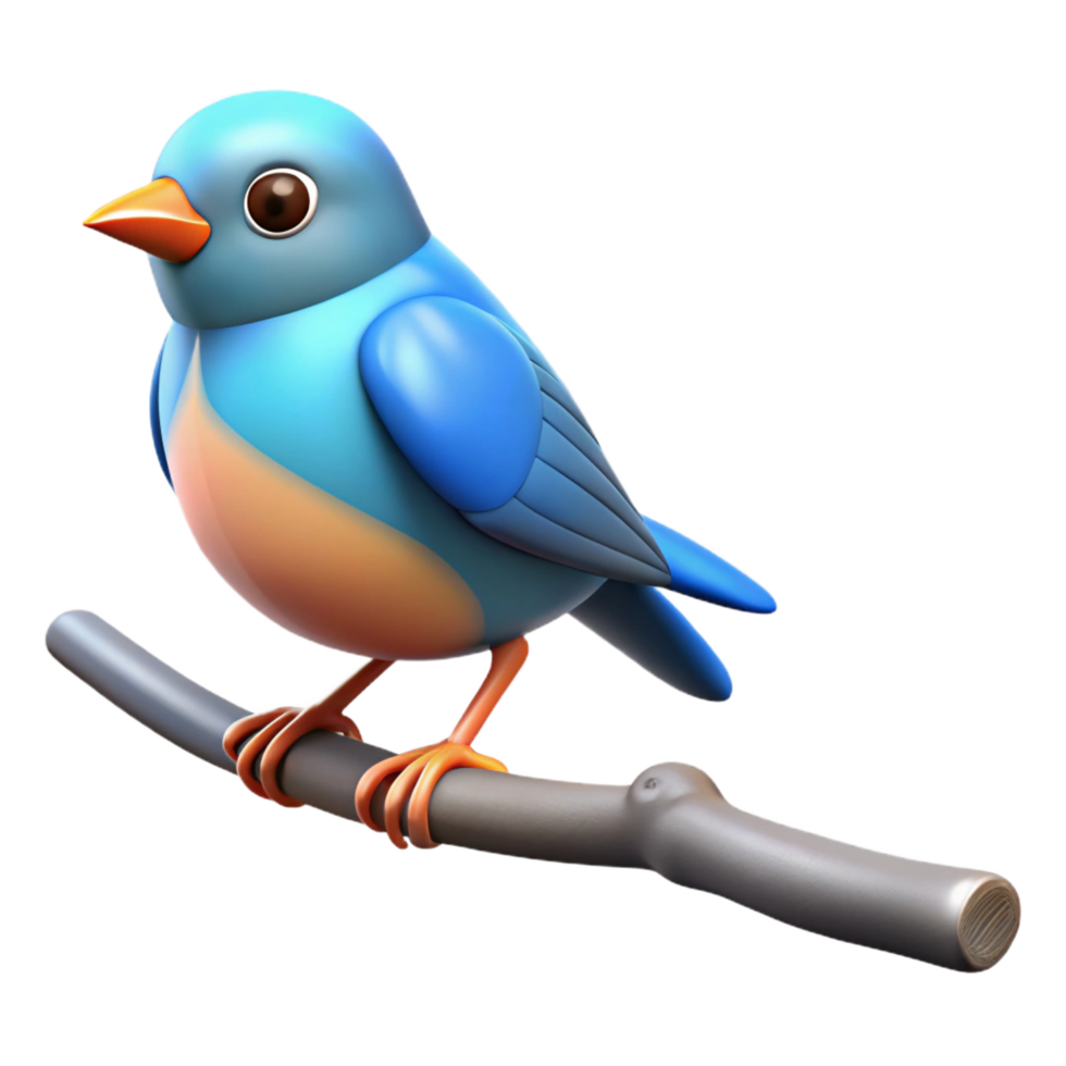 hypnotic ethereal contemporary Bird perched on a branch branch cropped out NO BACKGROUND with Transparent Background. sharp png