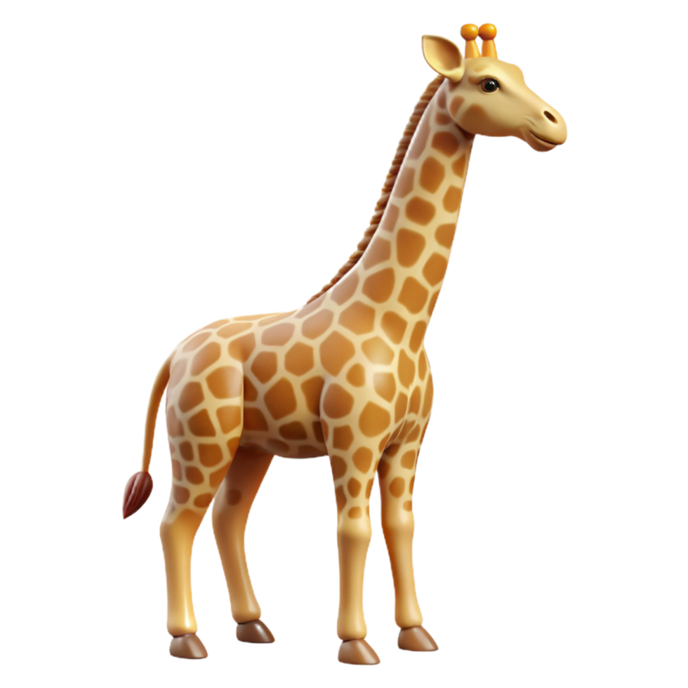 magnificent urban Giraffe with long neck NO BACKGROUND with Transparent Background. perfect clarity png