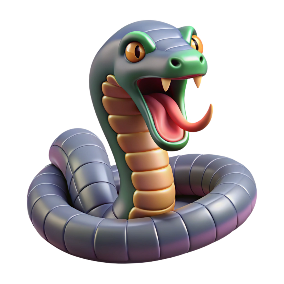 wonderful victorian Snake hissing NO BACKGROUND with Transparent Background. genuine png