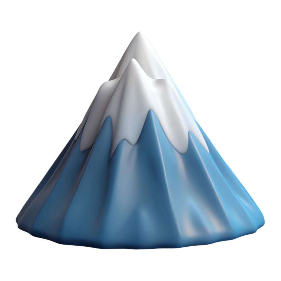 picturesque creative Mountain peak cropped NO BACKGROUND with Transparent Background. professional png