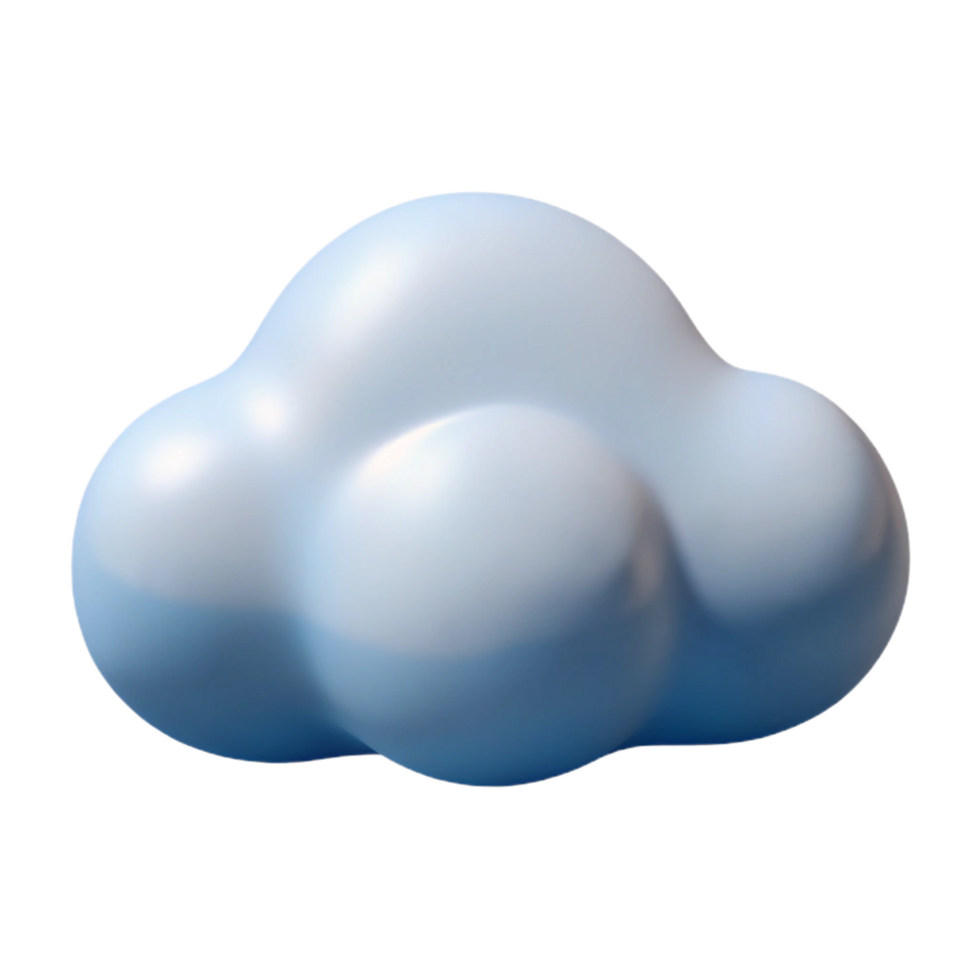 playful fascinating Cloud floating NO BACKGROUND with Transparent Background. 4K png