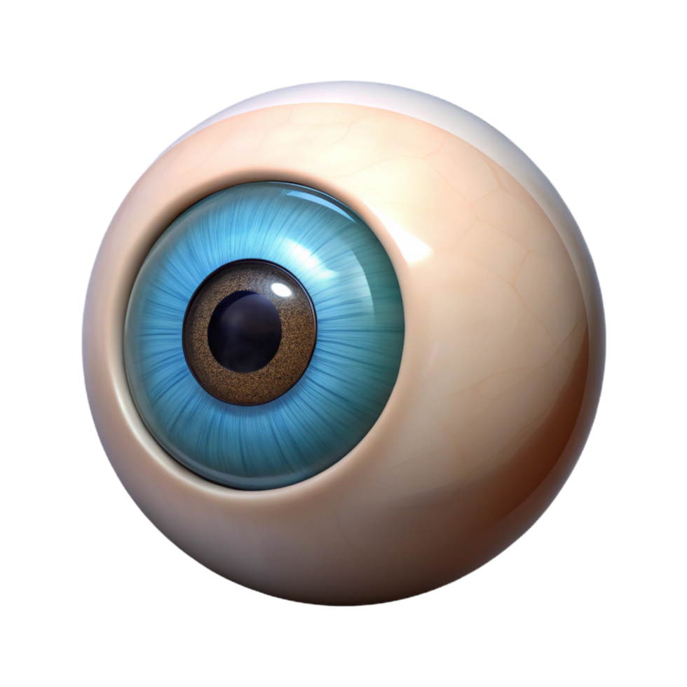 rare mid-century Human eye looking directly at camera NO BACKGROUND with Transparent Background. authentic png