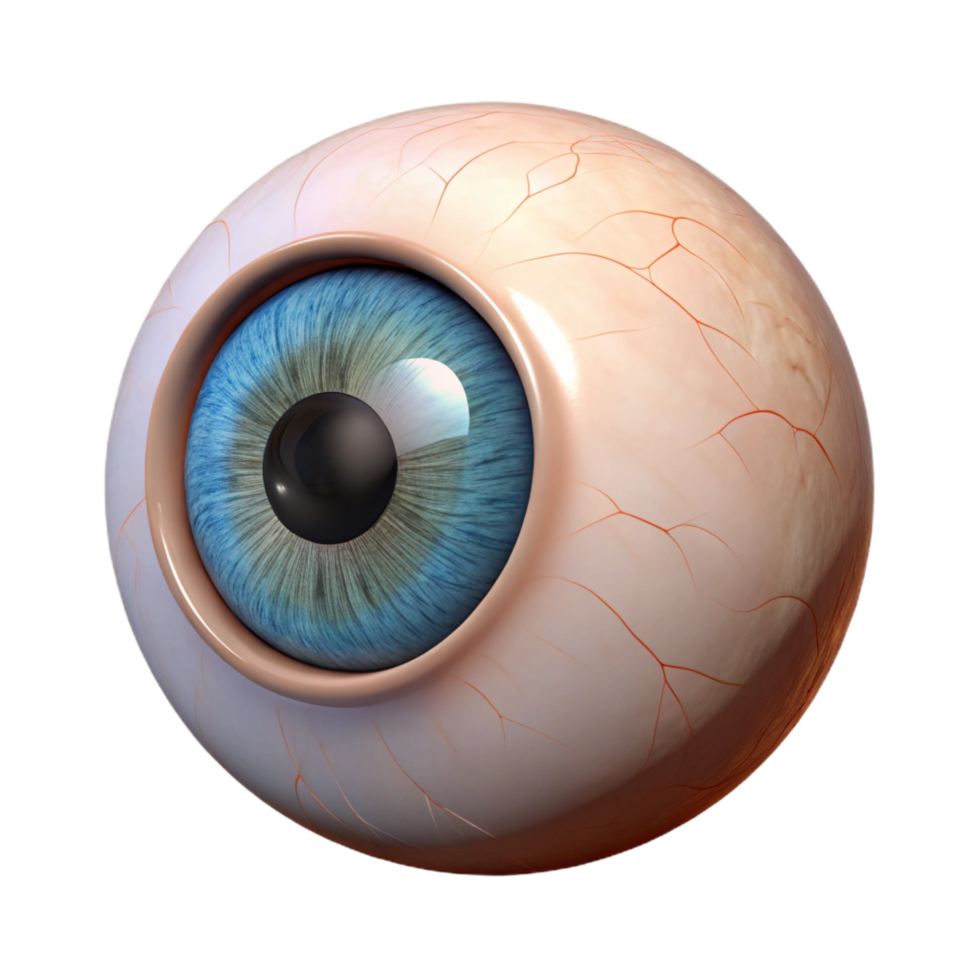striking impressionist Human eye looking directly at camera NO BACKGROUND with Transparent Background. artisan png