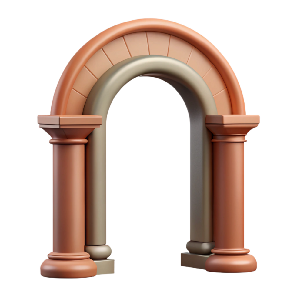 peaceful captivating Romanesque arch keystone, NO BACKGROUND with Transparent Background. top-tier png