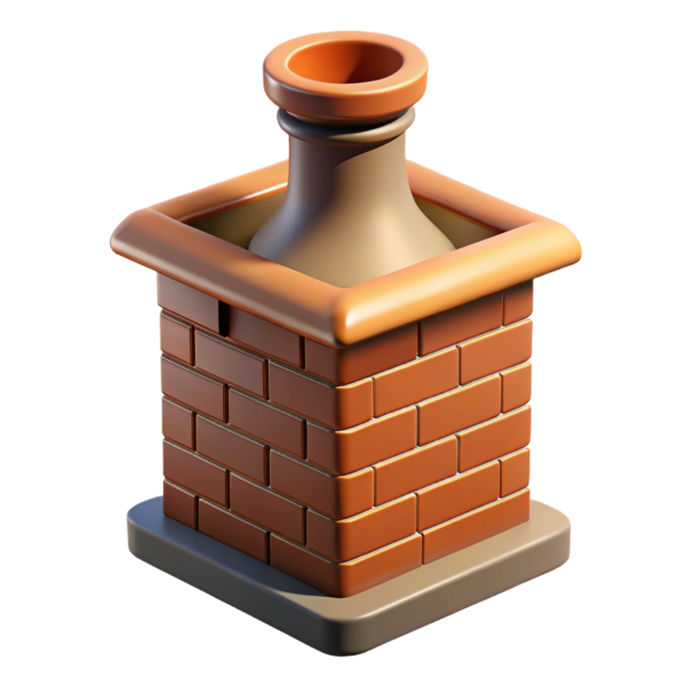 glorious energetic abstract Tudor chimney pot, NO BACKGROUND with Transparent Background. 8K png