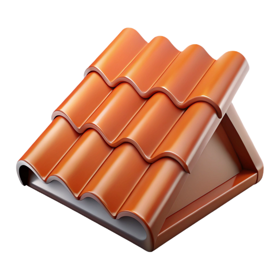 joyful serene Roof tile, NO BACKGROUND with Transparent Background. refined png
