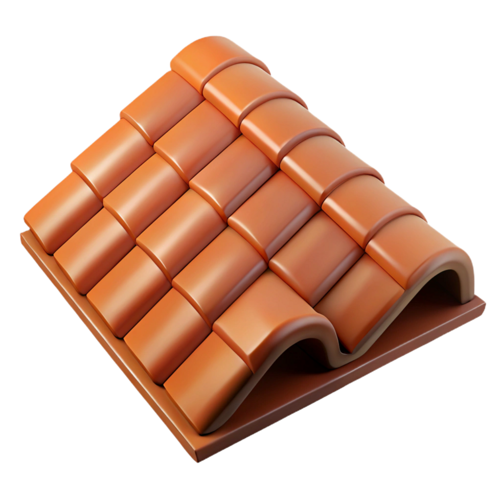 splendid avant-garde Roof tile, NO BACKGROUND with Transparent Background. 8K png
