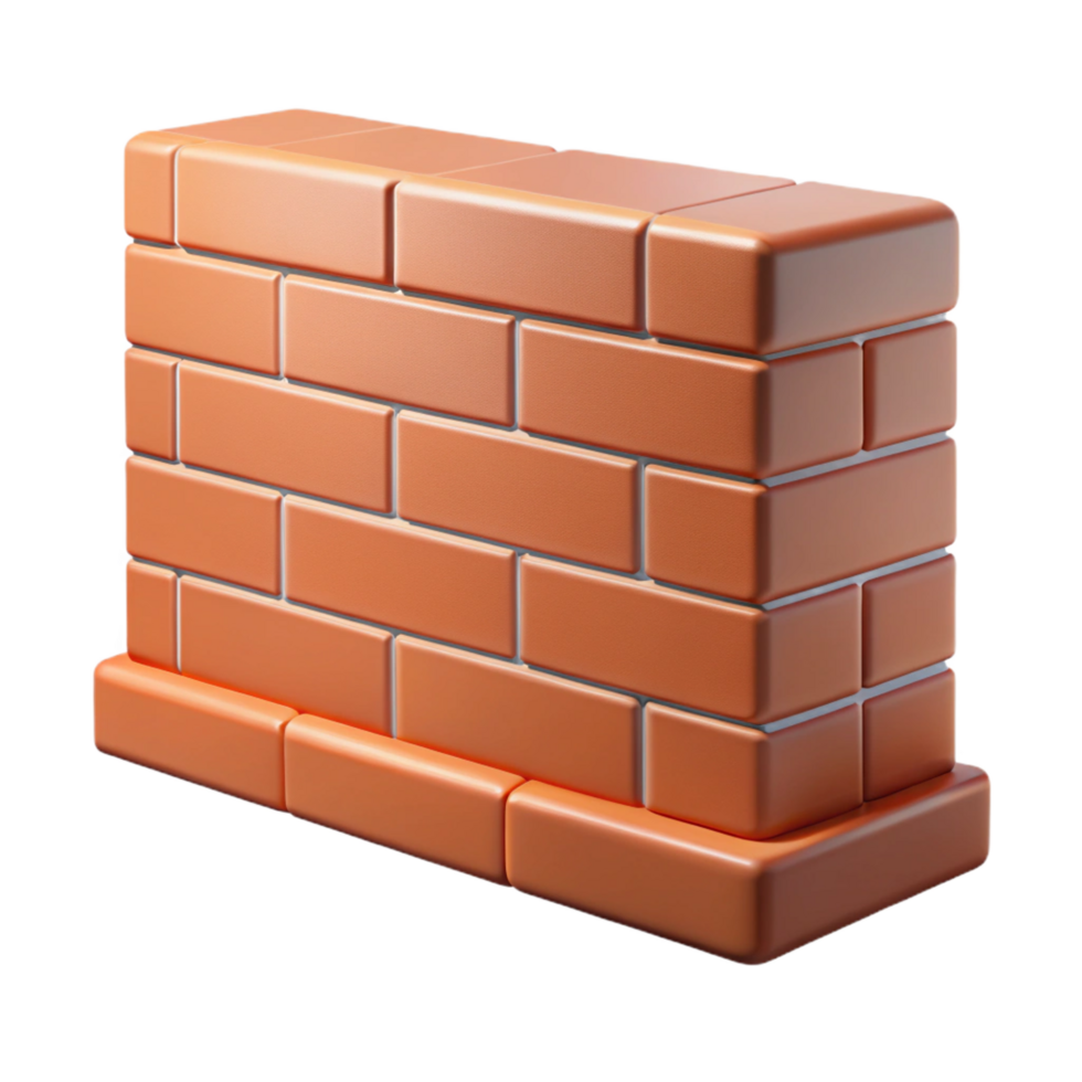 joyful splendid Brick wall section, NO BACKGROUND with Transparent Background. exclusive png