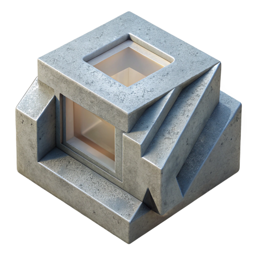 sumptuous contemporary Brutalist concrete texture, NO BACKGROUND with Transparent Background. handcrafted png