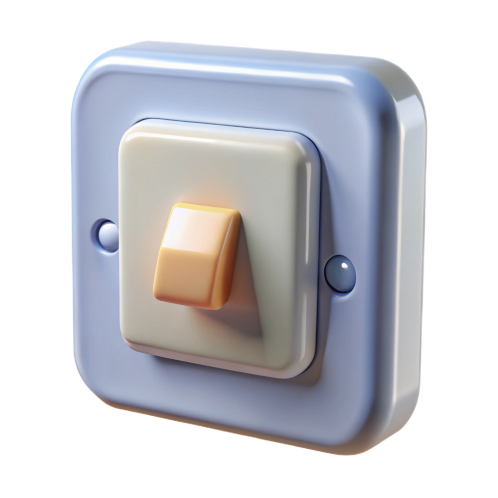 spectacular timeless Light switch, NO BACKGROUND with Transparent Background. png