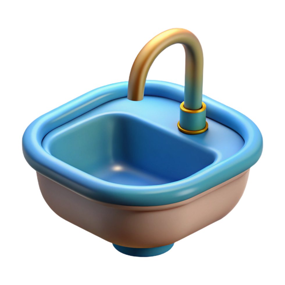 striking modern Sink, NO BACKGROUND with Transparent Background. studio quality png