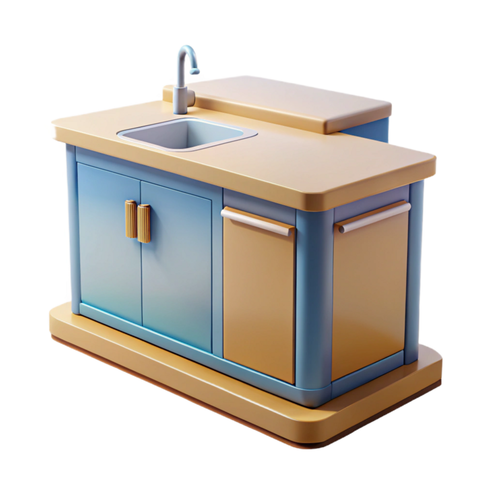 fascinating organic Kitchen island, NO BACKGROUND with Transparent Background. elite png