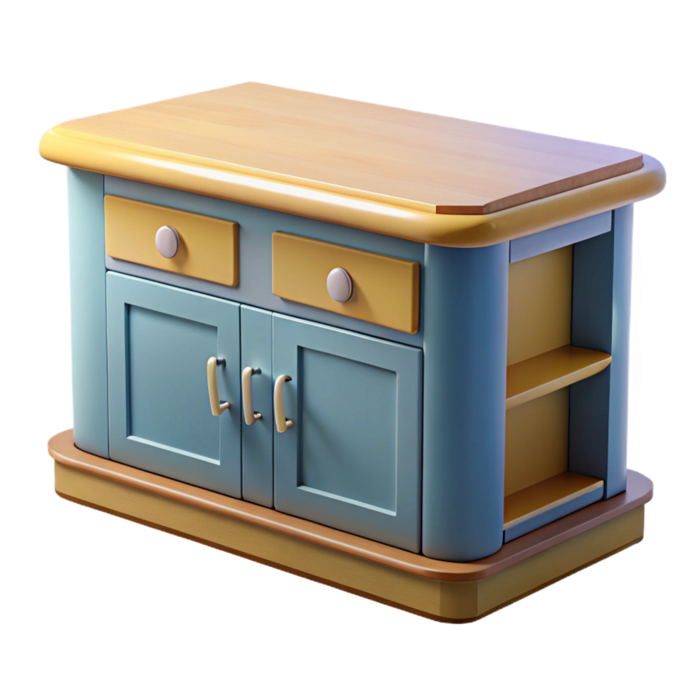 sumptuous exemplary Kitchen island, NO BACKGROUND with Transparent Background. png