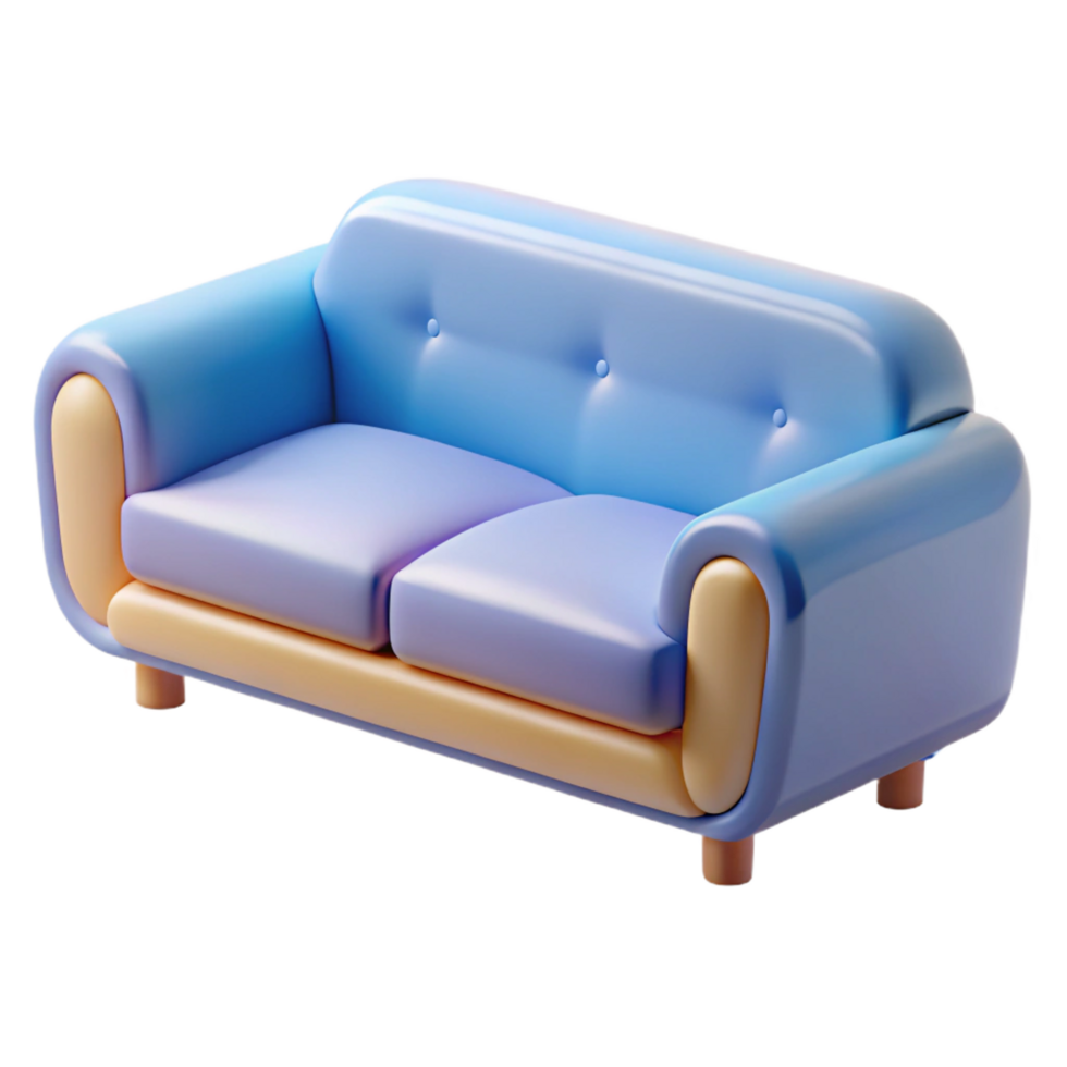 immaculate classic Sofa, NO BACKGROUND with Transparent Background. 4K png