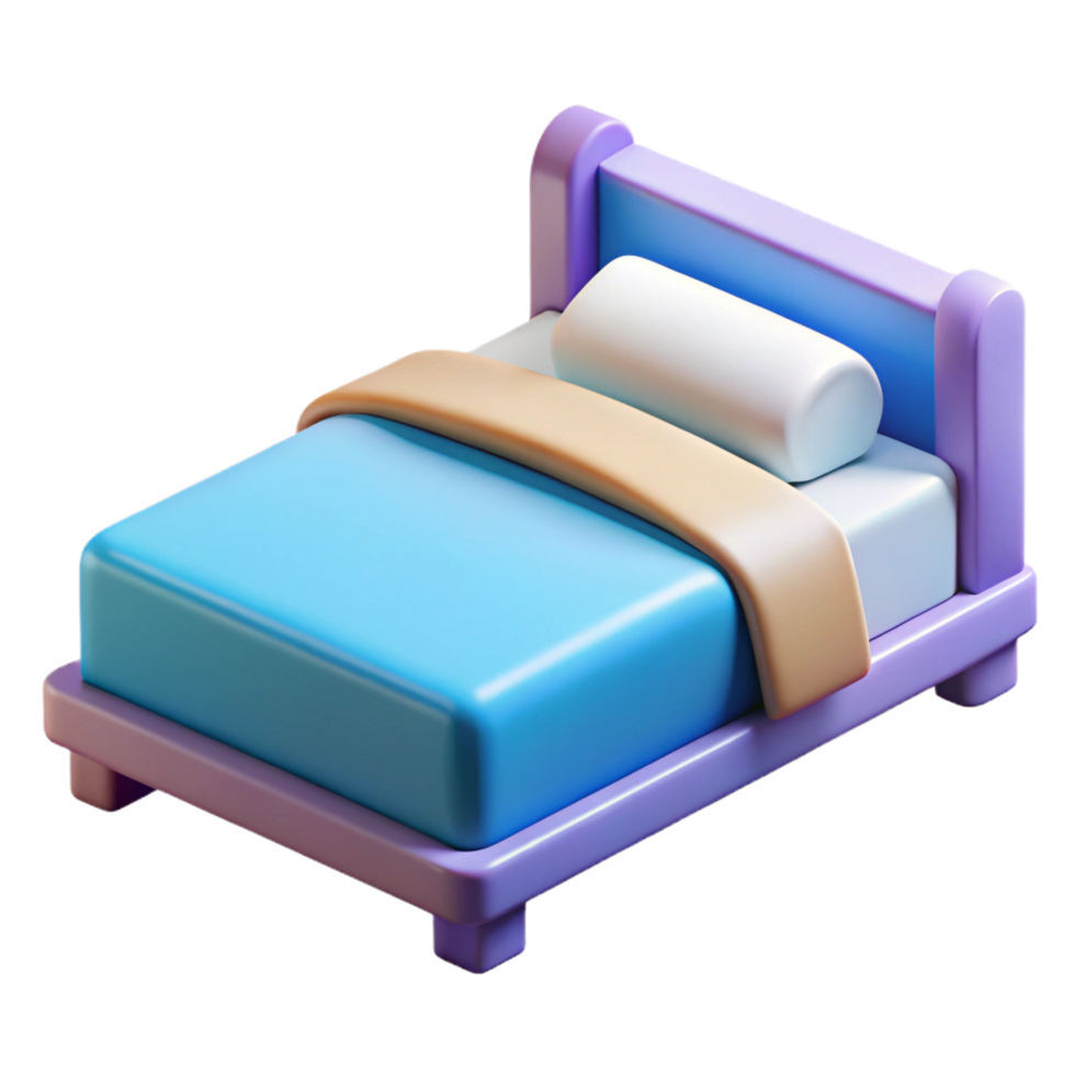 vibrant memorable Bed frame, NO BACKGROUND with Transparent Background. png
