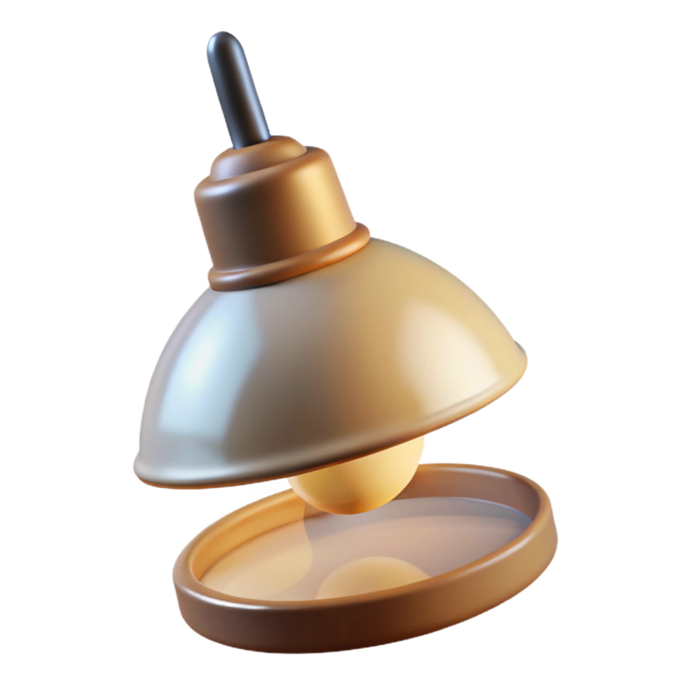 mesmerizing industrial Lamp, NO BACKGROUND with Transparent Background. 4K png