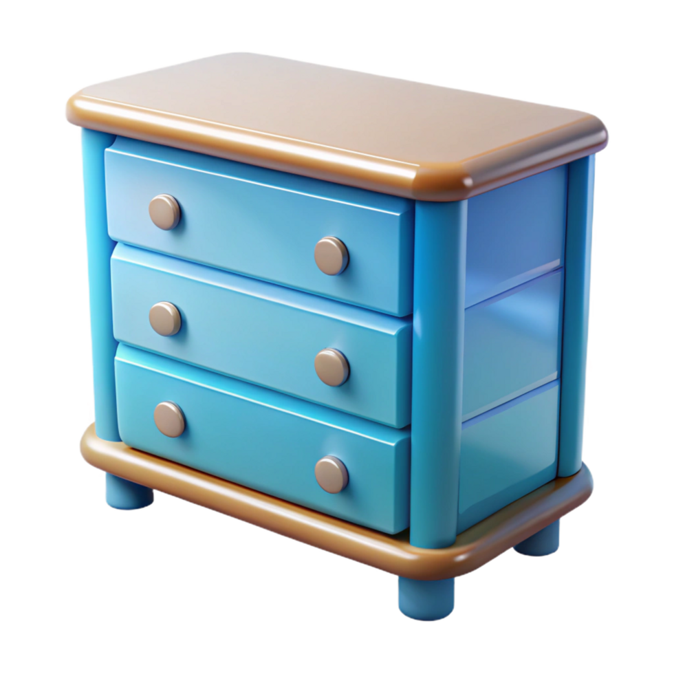 wonderful bold retro Dresser, NO BACKGROUND with Transparent Background. professional png