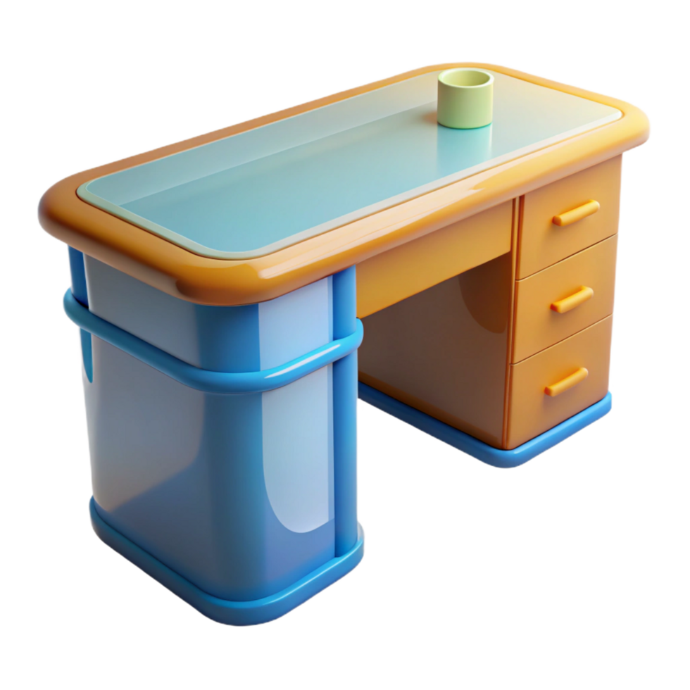 spectacular standout Desk, NO BACKGROUND with Transparent Background. png