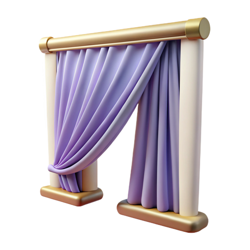 picturesque intense avant-garde Curtain, NO BACKGROUND with Transparent Background. impeccable png
