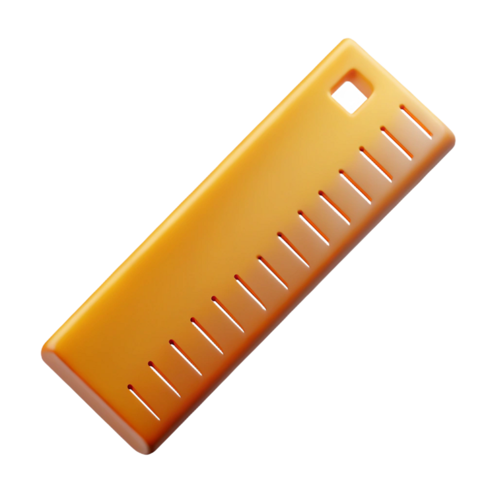 memorable avant-garde Architectural scale ruler, NO BACKGROUND with Transparent Background. fine detail png