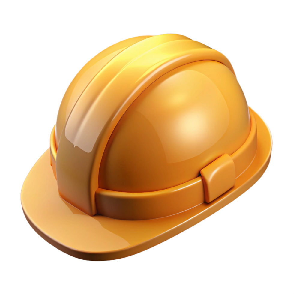 joyful serene Hard hat, NO BACKGROUND with Transparent Background. crisp png