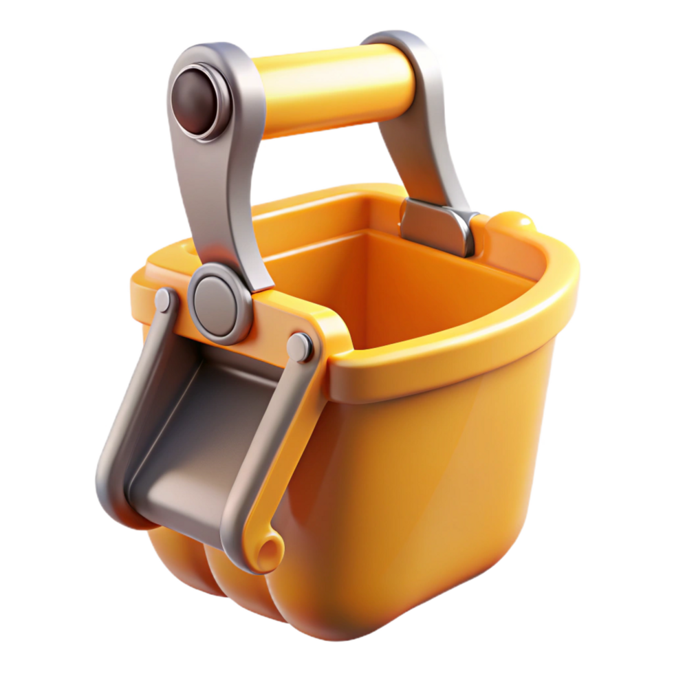 peaceful serene Excavator bucket, NO BACKGROUND with Transparent Background. 4K png