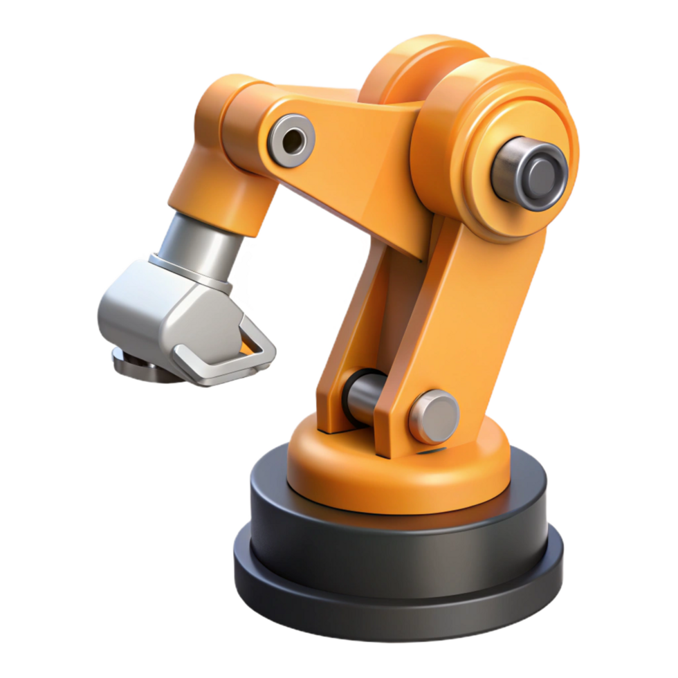 picturesque renaissance Robot arm industrial automation robotic gripper NO BACKGROUND with Transparent Background. flawless png