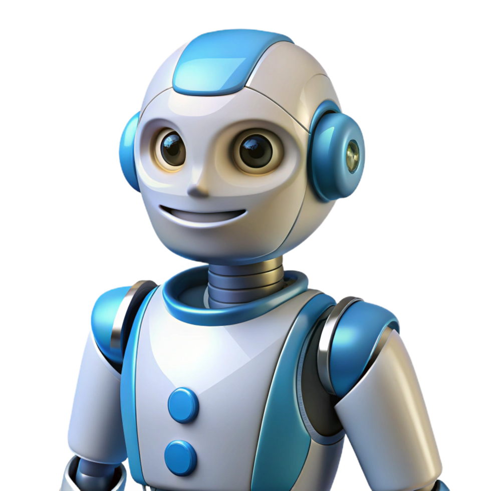 sumptuous remarkable Robot humanoid artificial intelligence assistant NO BACKGROUND with Transparent Background. png