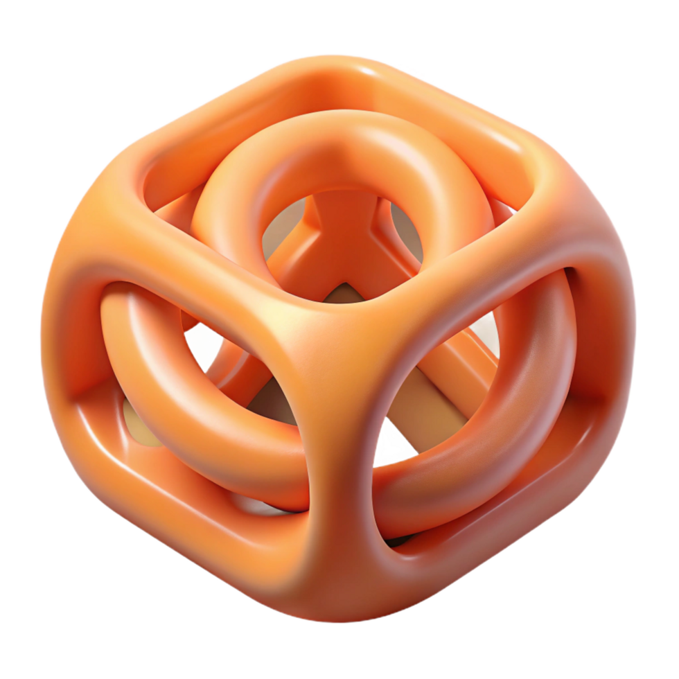 playful spectacular 3D printed object prototype plastic material NO BACKGROUND with Transparent Background. handcrafted png