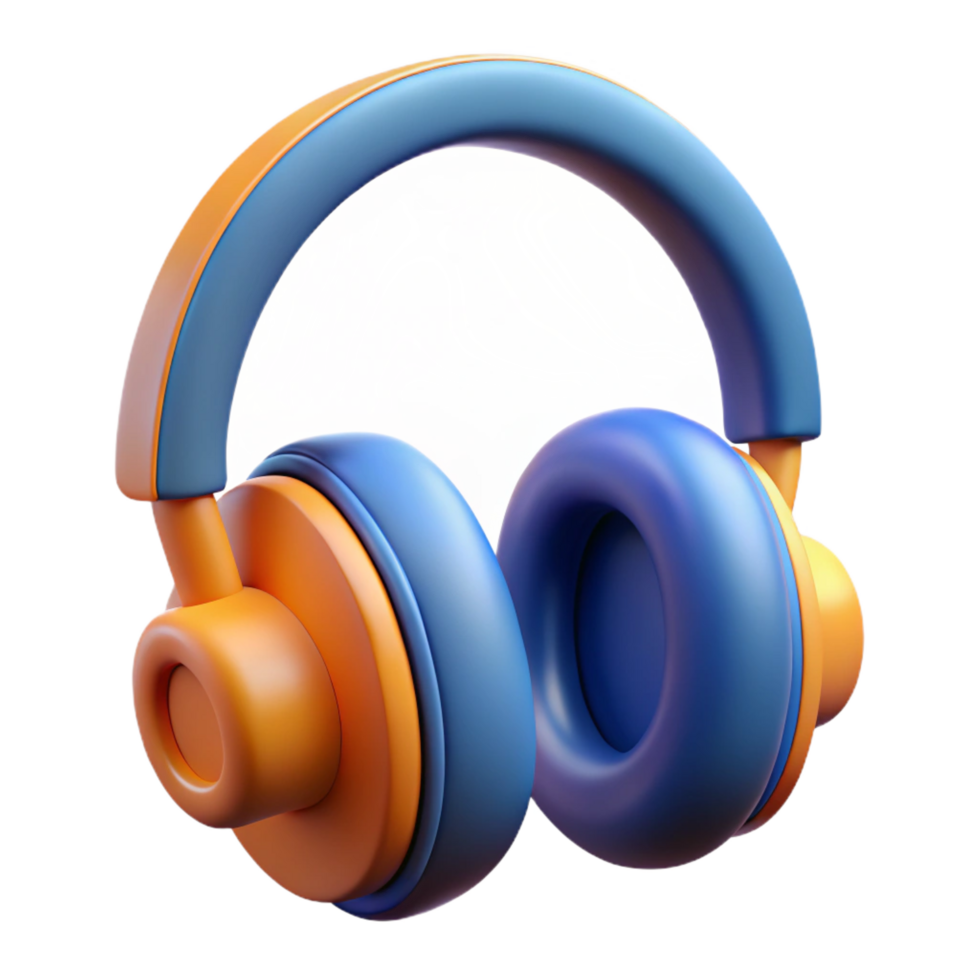 sought-after contemporary Noise-canceling headphones over-ear wireless audio NO BACKGROUND with Transparent Background. flawless png