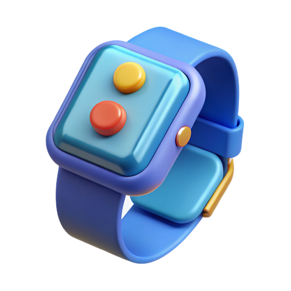 mesmerizing organic Smartwatch with notification icons displayed NO BACKGROUND with Transparent Background. fine detail png