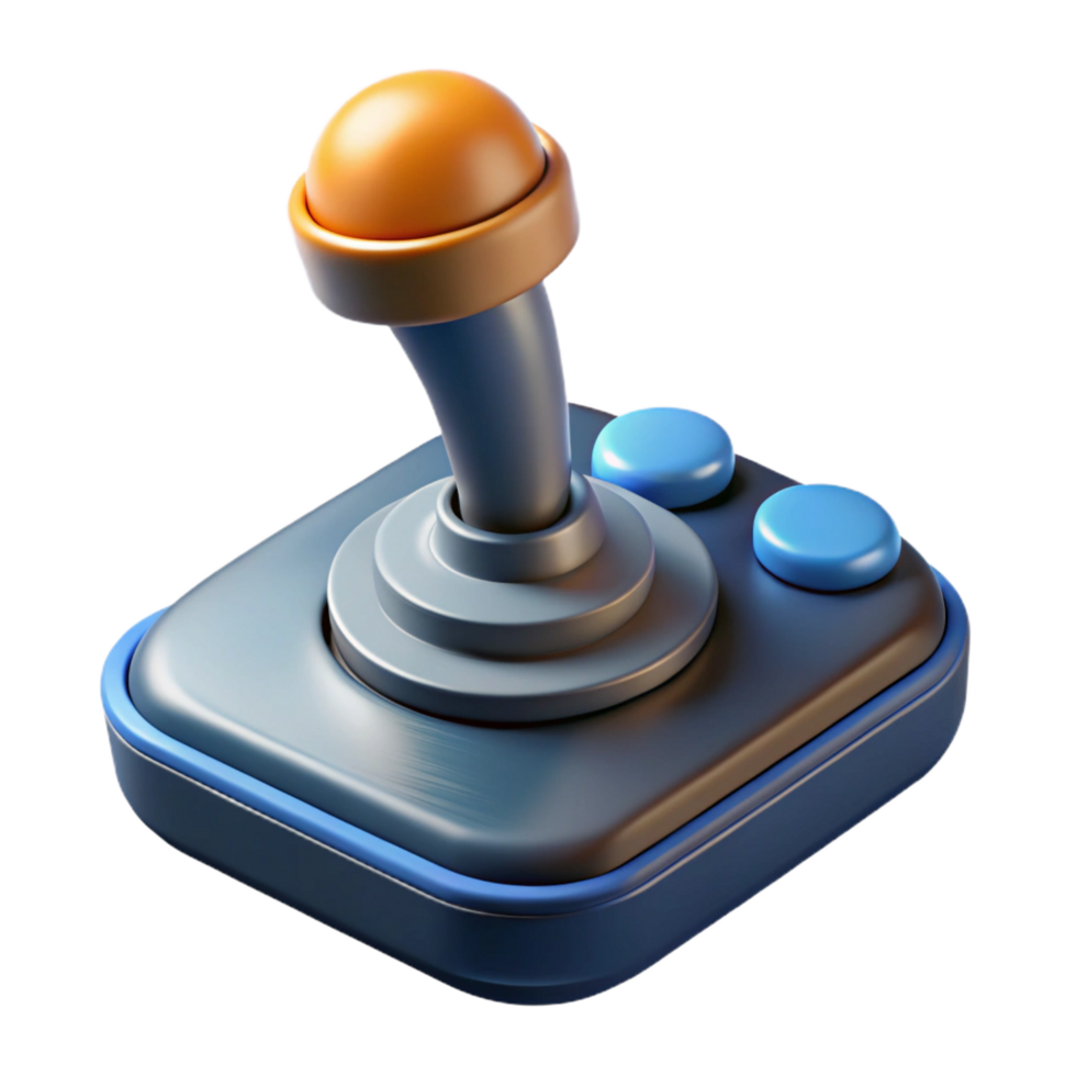 signature industrial Joystick gaming controller flight simulator input device NO BACKGROUND with Transparent Background. precision png