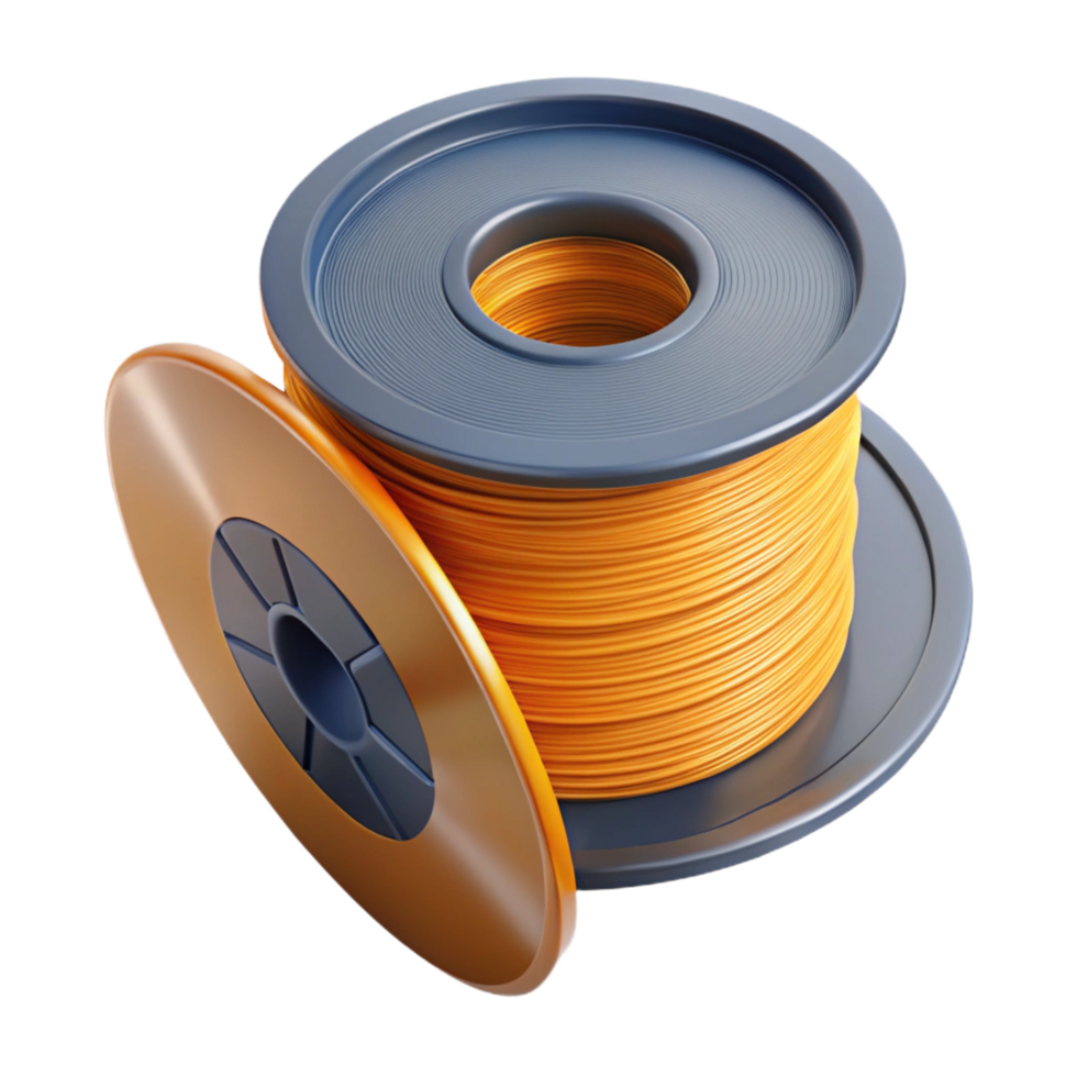 magnificent inspired 3D printer filament spool PLA ABS material NO BACKGROUND with Transparent Background. png