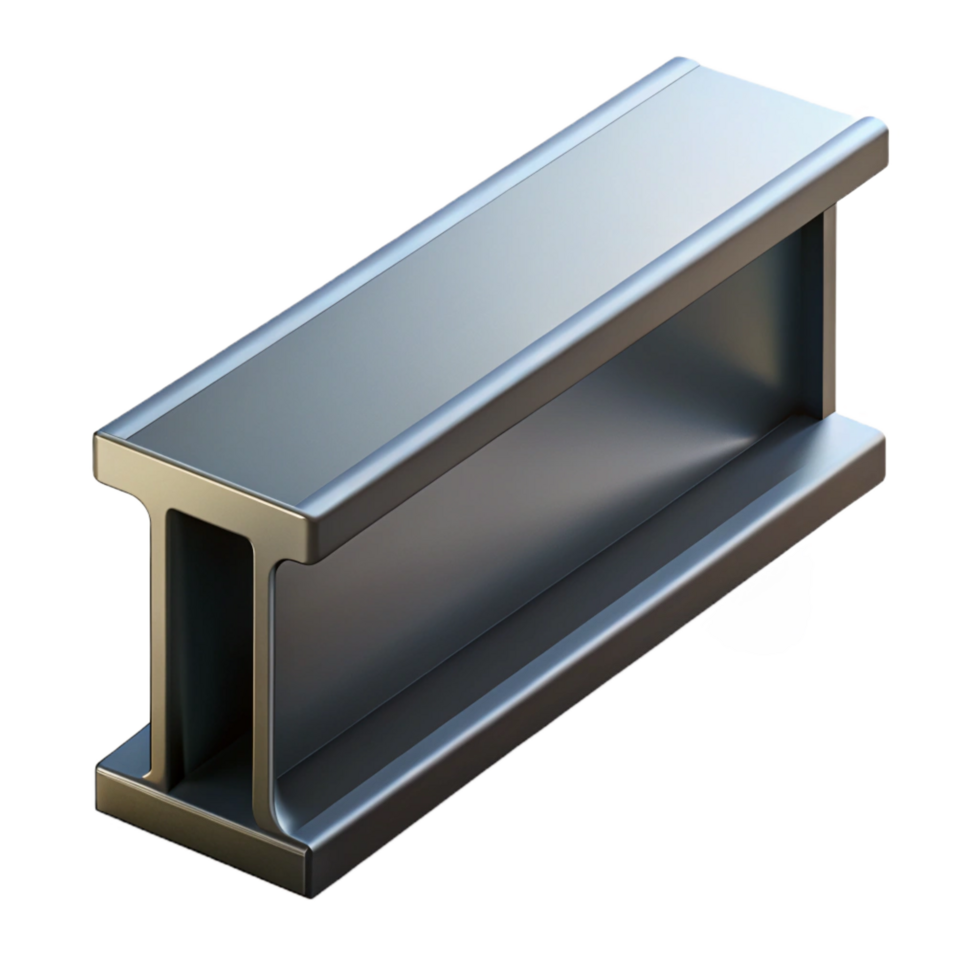 reflective immaculate Steel I-beam, NO BACKGROUND with Transparent Background. exclusive png