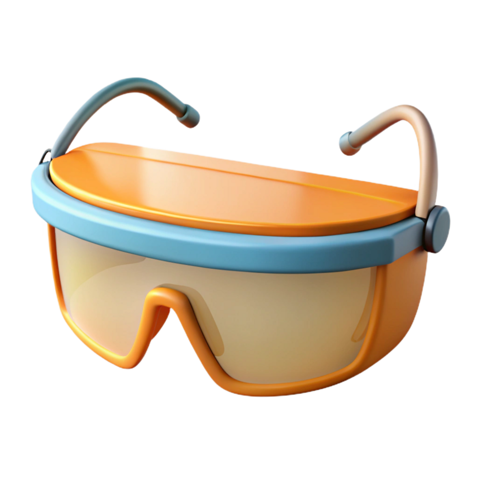 picturesque ethereal impressionist Safety glasses, NO BACKGROUND with Transparent Background. 8K png