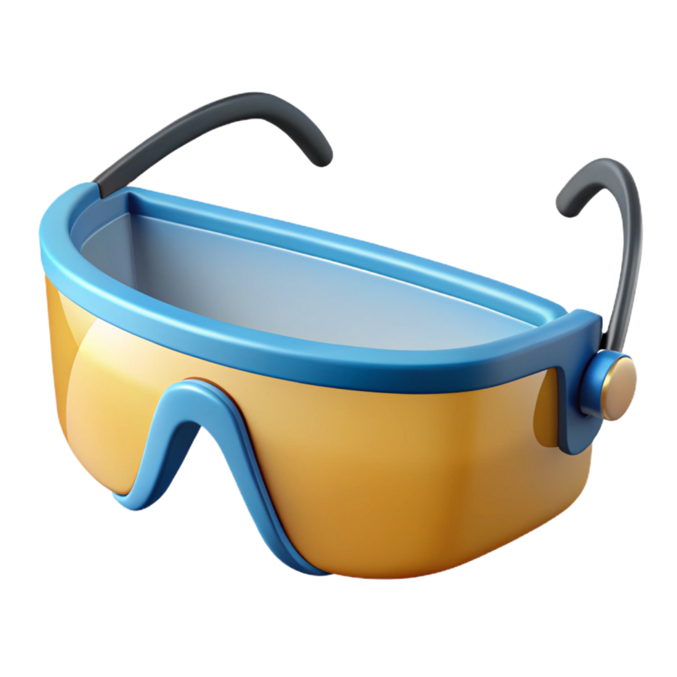 mesmerizing dynamic organic Safety glasses, NO BACKGROUND with Transparent Background. artisan png