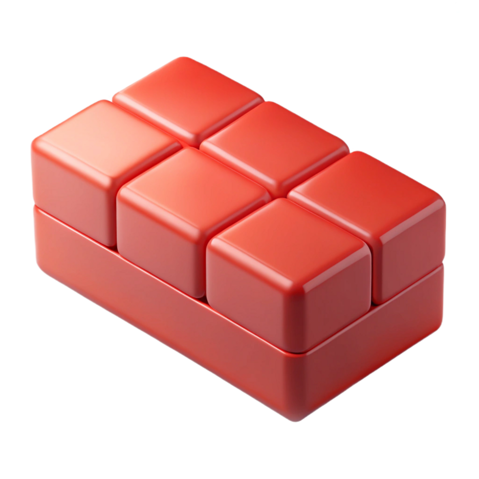 nostalgic splendid Brick, red, NO BACKGROUND with Transparent Background. 8K png