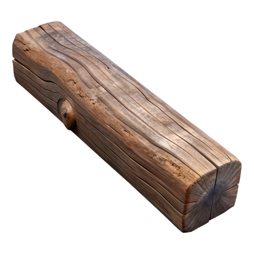 stunning intense mid-century Wooden beam, weathered, NO BACKGROUND with Transparent Background. genuine png
