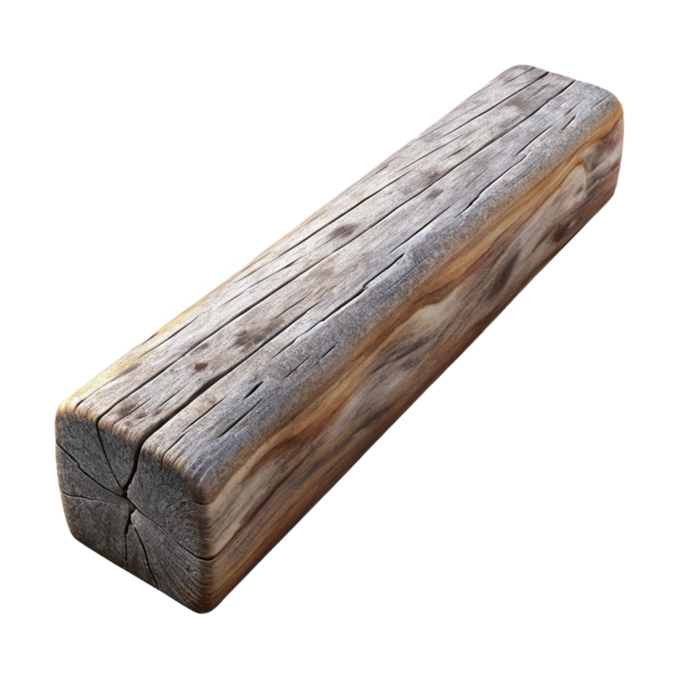 stunning iconic Wooden beam, weathered, NO BACKGROUND with Transparent Background. png