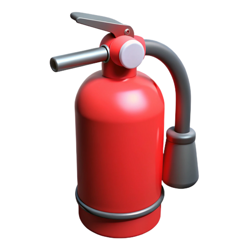 pristine gothic Fire extinguisher, red, NO BACKGROUND with Transparent Background. flawless png