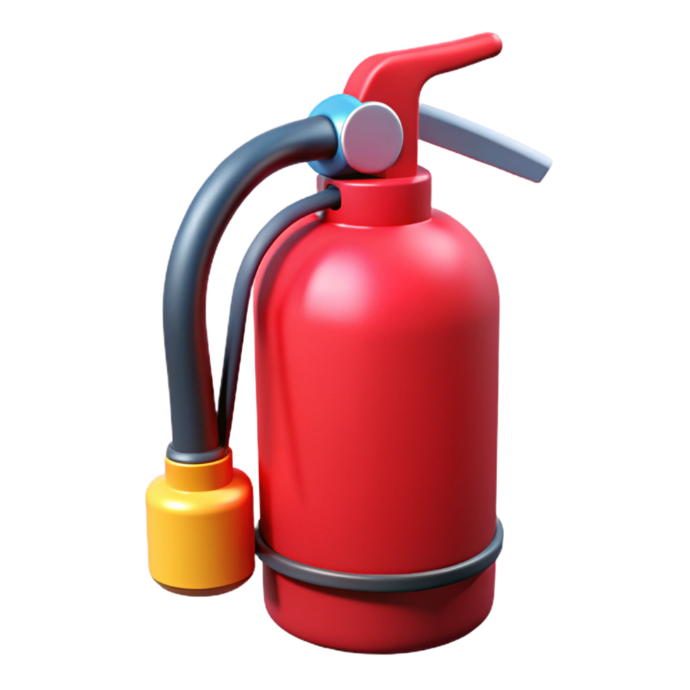 passionate hypnotic Fire extinguisher, red, NO BACKGROUND with Transparent Background. refined png