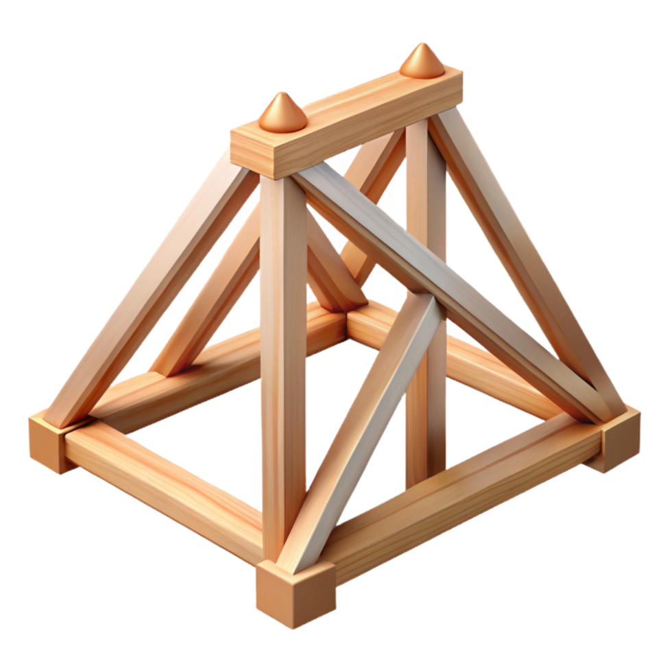 sumptuous dramatic coastal Truss, wooden, NO BACKGROUND with Transparent Background. perfect clarity png