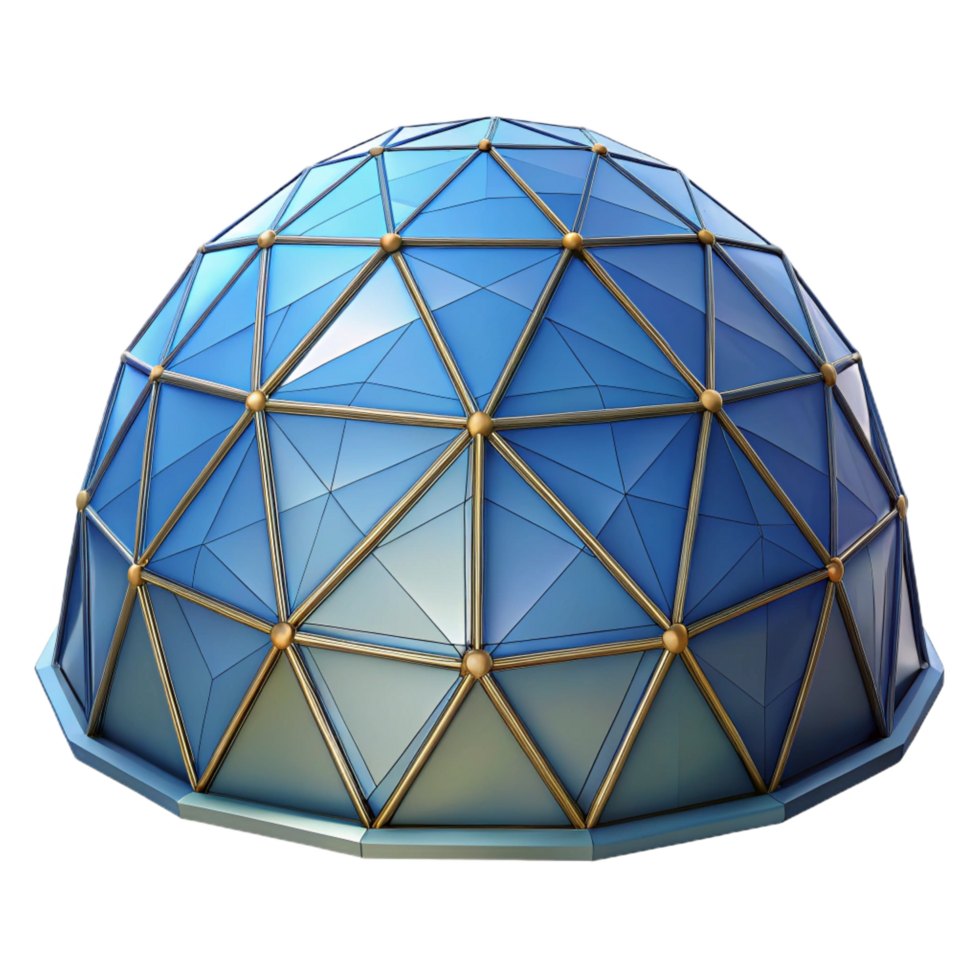 mysterious exquisite Dome, geodesic, NO BACKGROUND with Transparent Background. flawless png