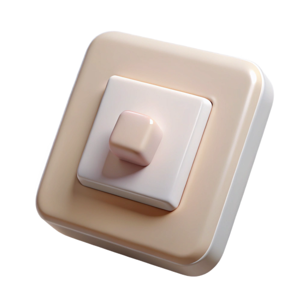 splendid avant-garde Light switch, modern, NO BACKGROUND with Transparent Background. sharp png