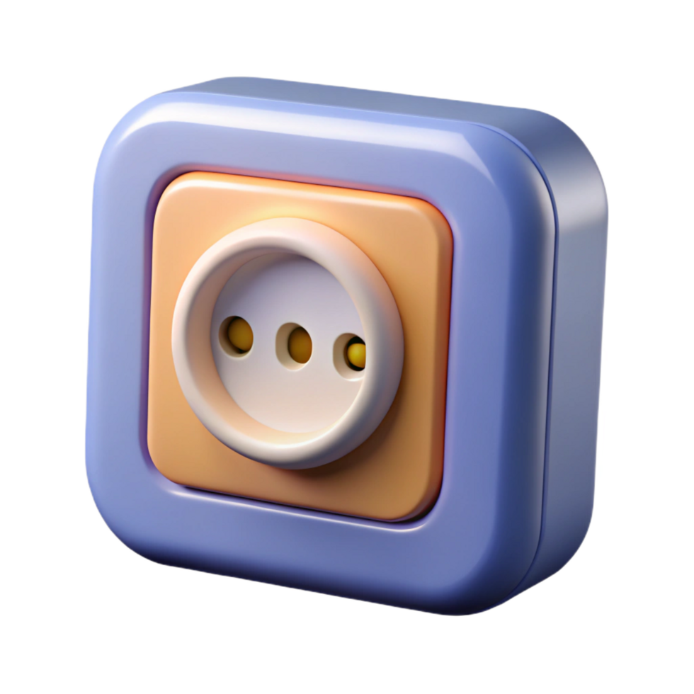 picturesque contemporary Electrical outlet, NO BACKGROUND with Transparent Background. perfect clarity png