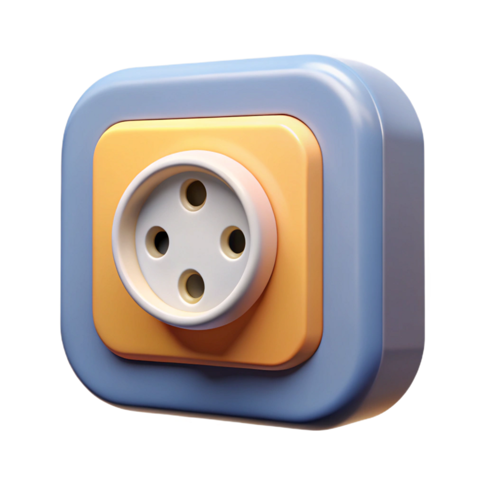 immaculate bold elegant Electrical outlet, NO BACKGROUND with Transparent Background. masterfully captured png