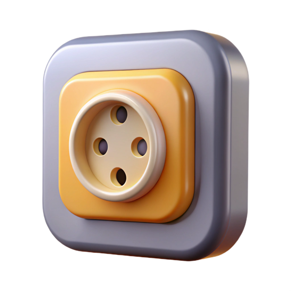 melancholic dazzling Electrical outlet, NO BACKGROUND with Transparent Background. detailed png